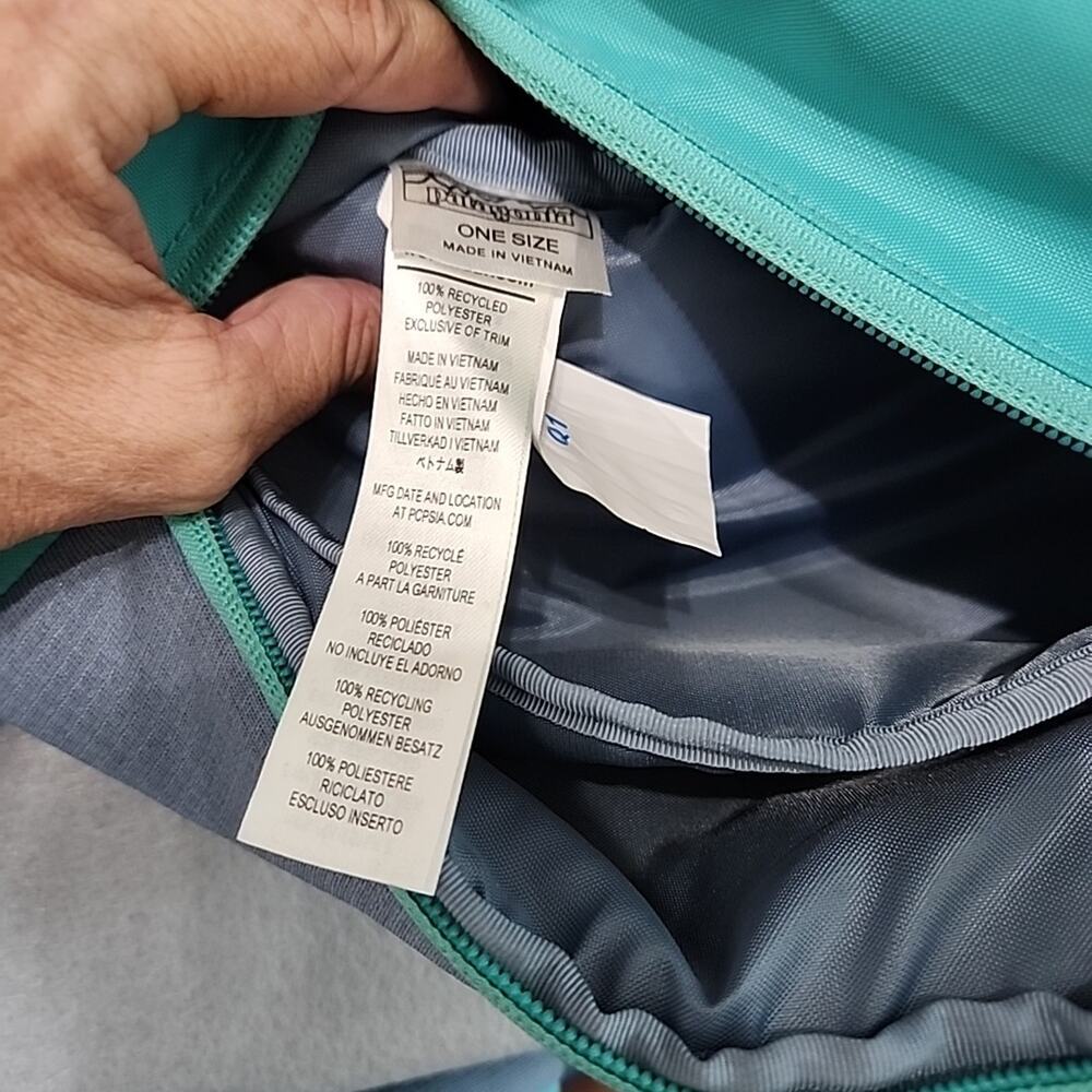 Patagonia Atom Sling Bag 8L Teal Green Slate Blue Shoulder Pouch Crossbody Day - Picture 12 of 15